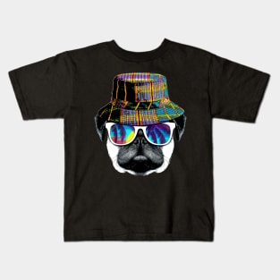 Pug summer vibes Kids T-Shirt